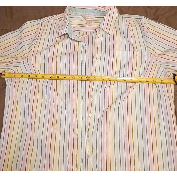 CJ Banks Womens Button Up Striped Blouse Top 1X Multicolor 3/4 Sleeve - Picture 5 of 7
